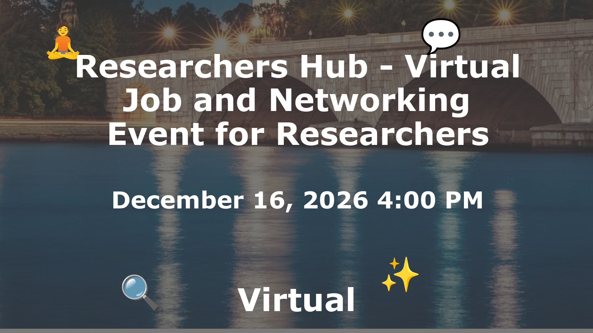 Researchers Hub - Virtual Job and Networking Event for Researchers event image